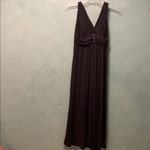 Sam & Max black vneck maxi dress SZ S